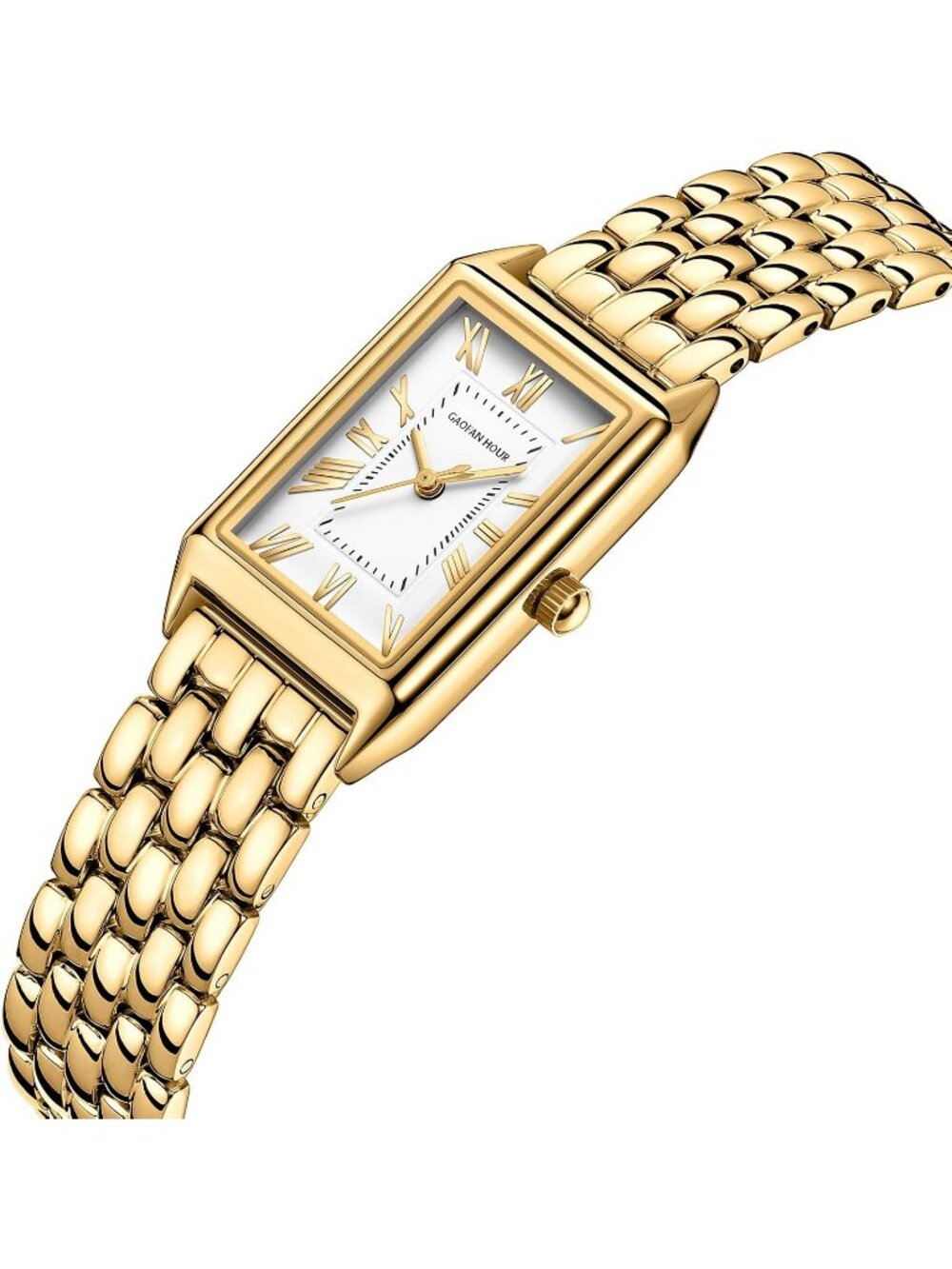 Elegant and Fashionable Design:this Square Case Women's Gold Watch Dial Design I - Picture 2 of 6